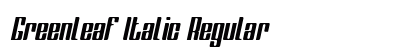 Greenleaf Italic Regular Font Preview