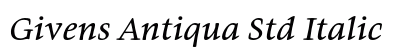 Givens Antiqua Std Italic Preview