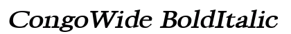 CongoWide BoldItalic preview