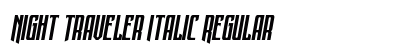 Night Traveler Italic Regular Font Night Traveler Italic Regular Font Preview