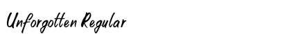 Unforgotten Regular Font Preview