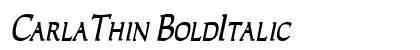 CarlaThin BoldItalic Font Preview