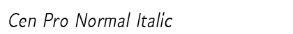 Cen Pro Normal Italic Preview