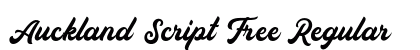 Auckland Script Free Regular Font Preview