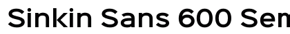 Sinkin Sans 600 SemiBold Regular preview