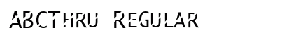 ABCThru Regular Font Preview