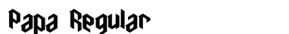 Papa Regular Font Preview