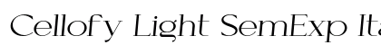 Cellofy Light SemExp Ita Italic preview Cellofy Light SemExp Ita Italic preview