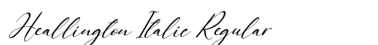 Heallington Italic Regular Font Preview