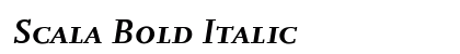 Scala Bold Italic Font Preview