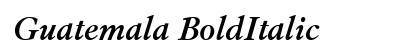 Guatemala BoldItalic preview