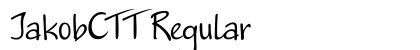 JakobCTT Regular Font Preview