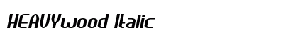 HEAVYwood Italic Font Preview