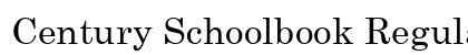 Century Schoolbook Regular Font Preview