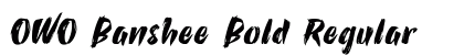 OWO Banshee Bold Regular Font Preview