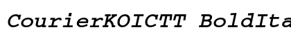 CourierKOICTT BoldItalic Font Preview