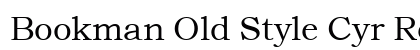 Bookman Old Style Cyr Regular Font Preview