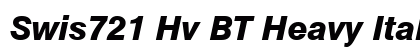 Swis721 Hv BT Heavy Italic font free download