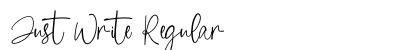 Just Write Regular Font Preview