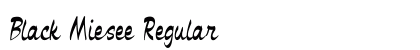 Black Miesee Regular Font Preview