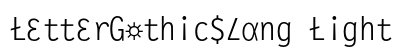 LetterGothicSlang Light Font LetterGothicSlang Light Font Preview