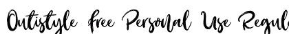 Outistyle Free Personal Use Regular Font Preview