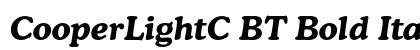 CooperLightC BT Bold Italic preview CooperLightC BT Bold Italic preview