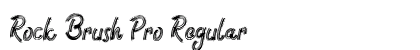 Rock Brush Pro Regular Font Preview