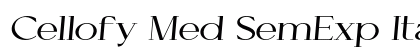 Cellofy Med SemExp Ita Italic preview Cellofy Med SemExp Ita Italic preview