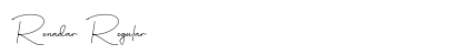 Renadar Regular Font Preview