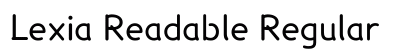 Lexia Readable Regular Font Preview
