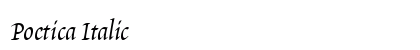 Poetica Italic preview Poetica Italic preview