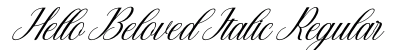 Hello Beloved Italic Regular Font Preview