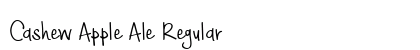 Cashew Apple Ale Regular Font Preview