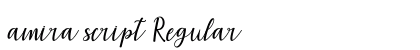 amira script Regular preview