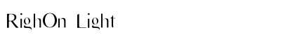 RighOn Light Font Preview
