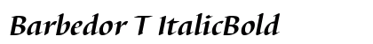 Barbedor T ItalicBold Preview