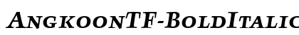 AngkoonTF-BoldItalicSC Regular Font Preview