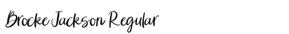 Brocke Jackson Regular Font Preview