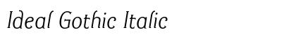 Ideal Gothic Italic font free download