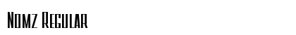 Nomz Regular Font Preview