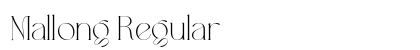 Mallong Regular Font Preview