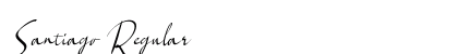 Santiago Regular (OpenType) Font Preview