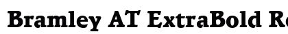 Bramley AT ExtraBold Regular Font Bramley AT ExtraBold Regular Font Preview