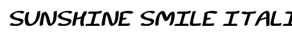 Sunshine Smile Italic Font Preview