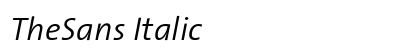 TheSans Italic Preview