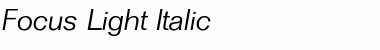 Focus-Light Italic Font
