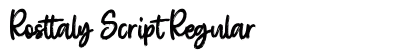 Rosttaly Script Regular preview Rosttaly Script Regular preview