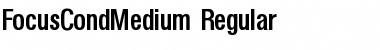 FocusCondMedium Regular Font