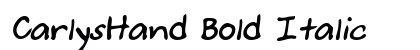 CarlysHand Bold Italic preview CarlysHand Bold Italic preview